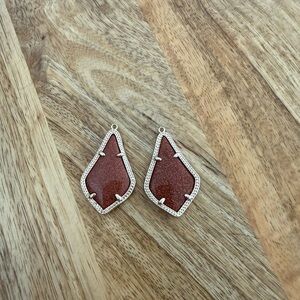 Kendra Scott Brown and Silver Drop Earrings